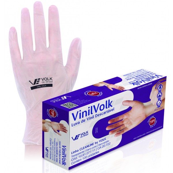 Luva Vinil Volk sem Amido